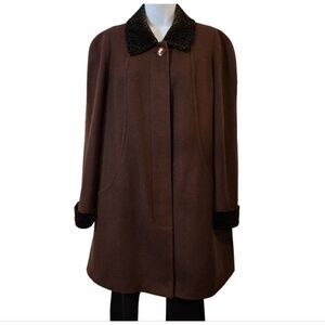 Alorna 100% Wool Lightweight Vintage Coat sz L see measurements